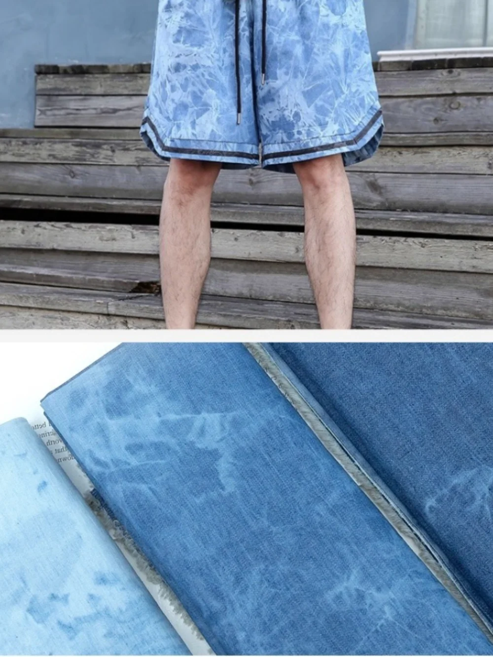 Summer Clothing Wholesale - Ткань из денима с эффектом потертости,